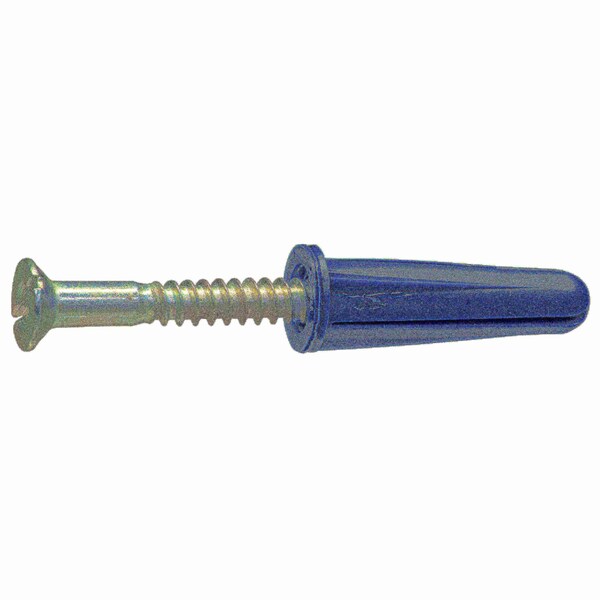 Midwest Fastener Screw Anchor, 1-1/2" L, Steel, Flat Head 6 PK 70252 - main